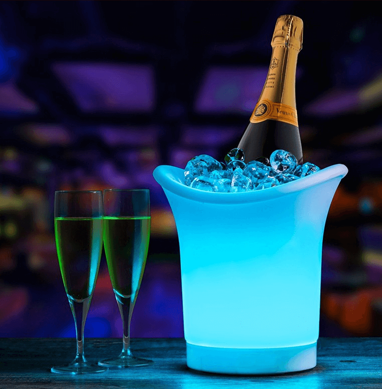 Eiskübel für Wein und Champagner Pubs für Partys Restaurants Bars Farbverlauf 5 Liter Zuhause LED-Eiskübel Eiskübel Biersaft Clubs Wein 